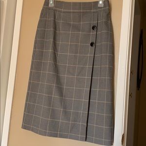 Plaid Midi Skirt